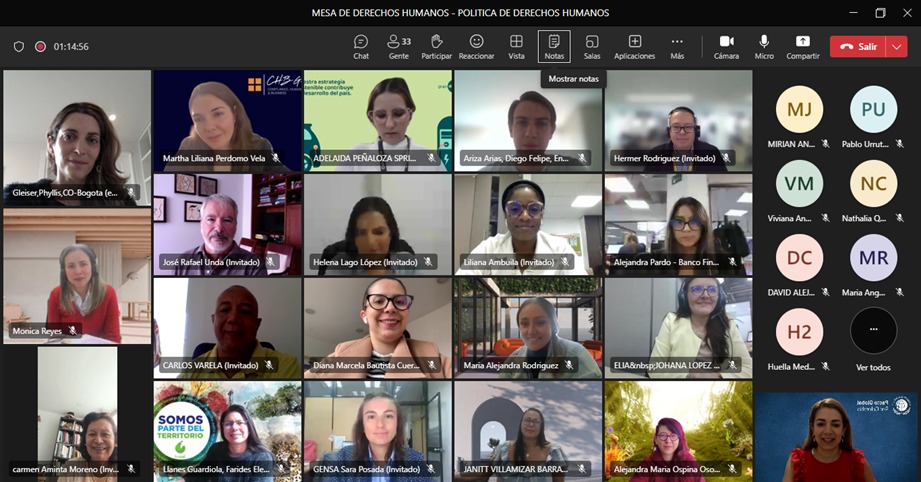 Empresas de los sectores minero-energético, agroindustrial, servicios, alimentos y educación, se comprometen con los Derechos Humanos