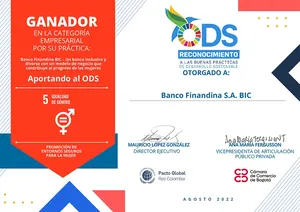 Banco Finandina S.A BIC. ODS 5