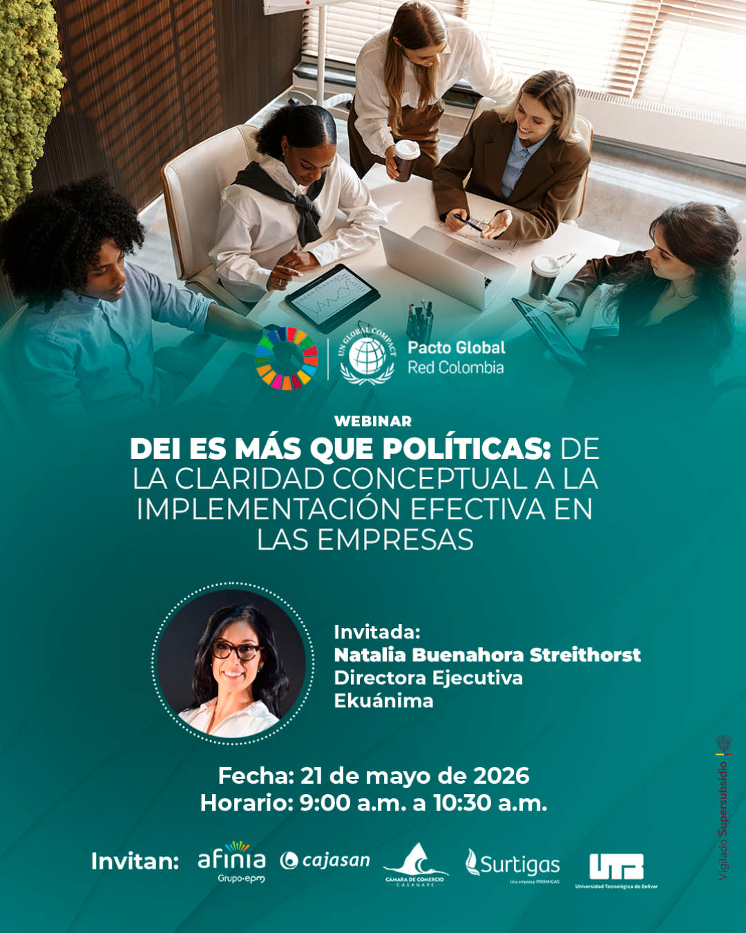 DEI es más que políticas: de la claridad conceptual a la implementación efectiva en las empresas, 21 de mayo de 2026, de 9:00 a.m. a 10:30 a.m.