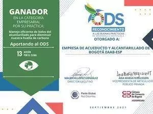 Certificado ODS 13 EAAB