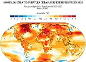 2024 fue el año más caluroso y el primero que supera el límite de los 1,5 ºC
